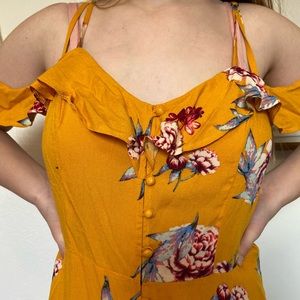 Yellow Floral Maxi Dress